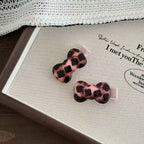 Barrettes Nœud De Papillon Léopard