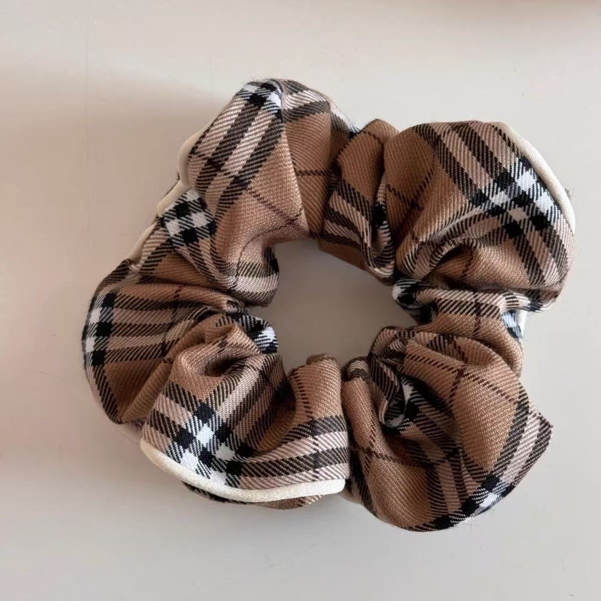Chouchou Chiffon A Carreaux