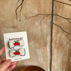 Barrettes Cerise Nœud De Papillon