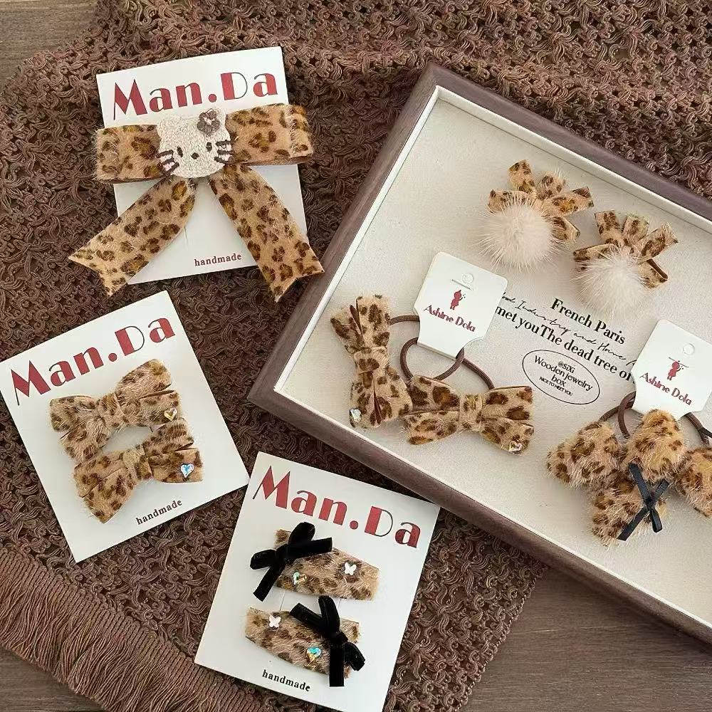 Barrettes et Chouchou Léopard