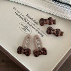 Barrettes Nœud De Papillon Léopard