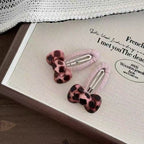 Barrettes Nœud De Papillon Léopard