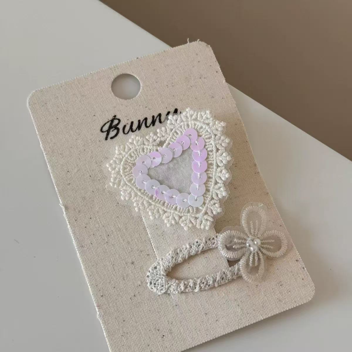 Barrettes Coeur et Fleur