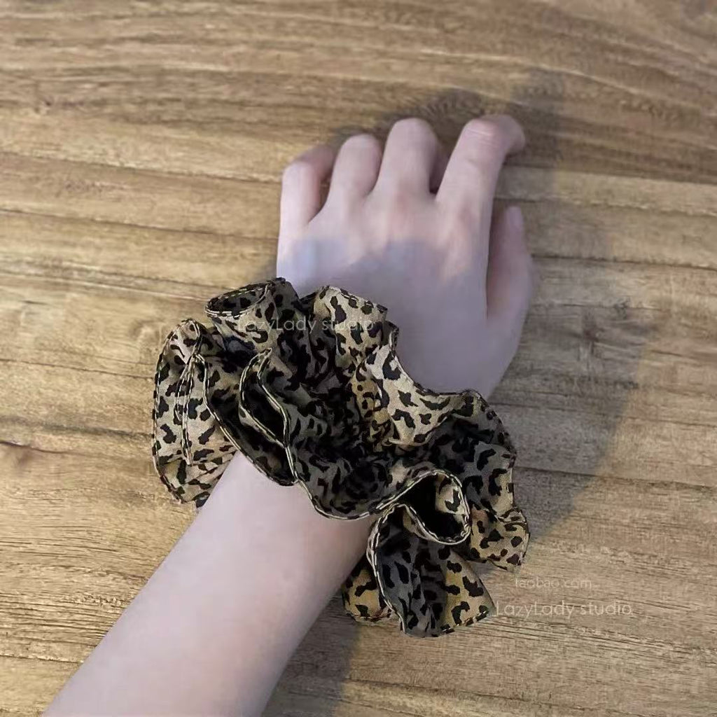 Chouchou Chiffon Léopard