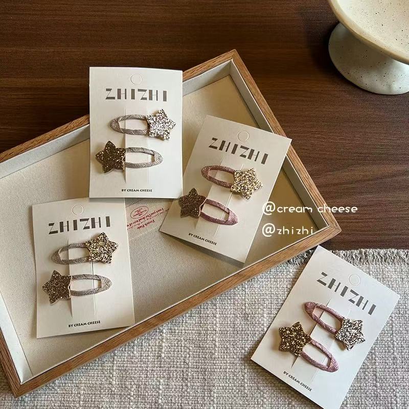 Glitter Star Hair Clips