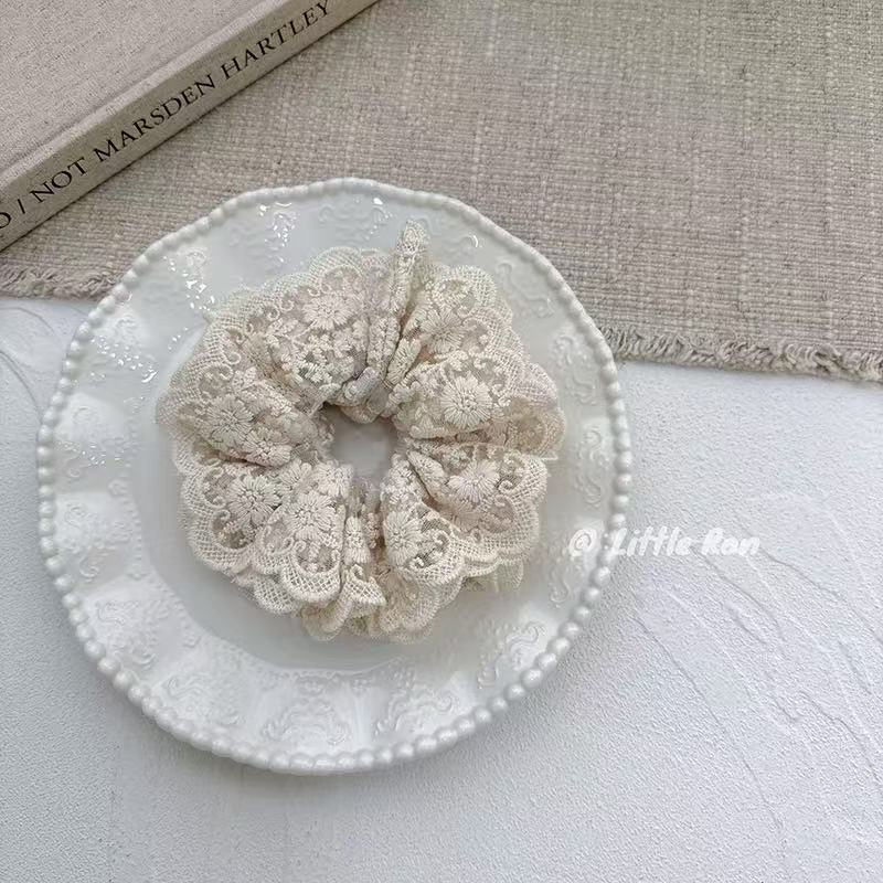 Chouchou Chiffon Dentelle