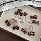 Barrettes Nœud De Papillon Léopard