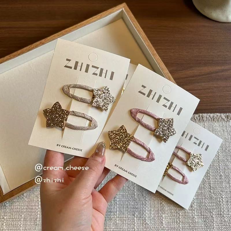 Glitter Star Hair Clips