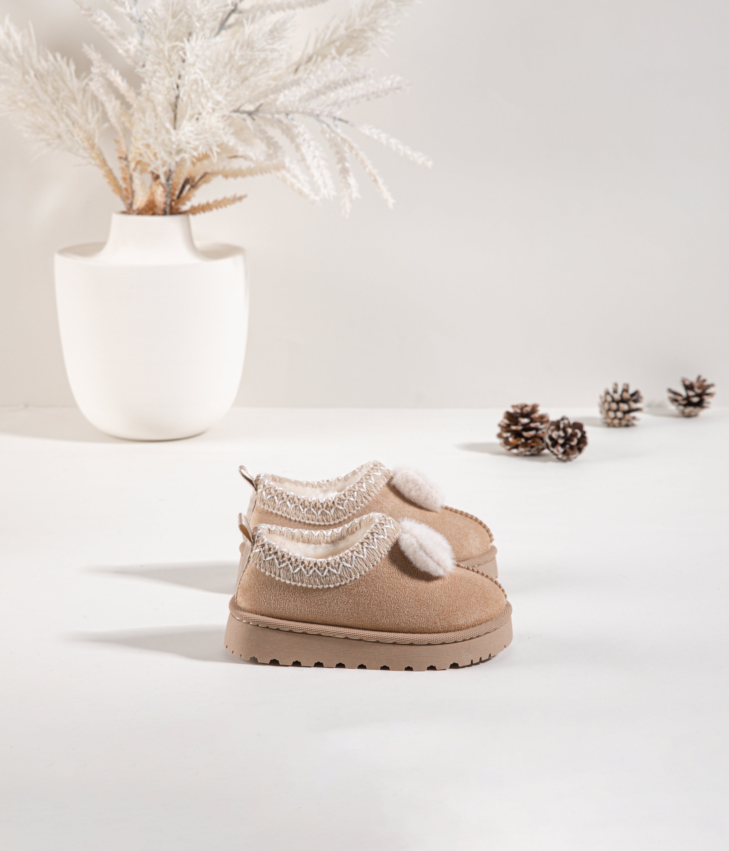 Odette Beige with Bow Tie