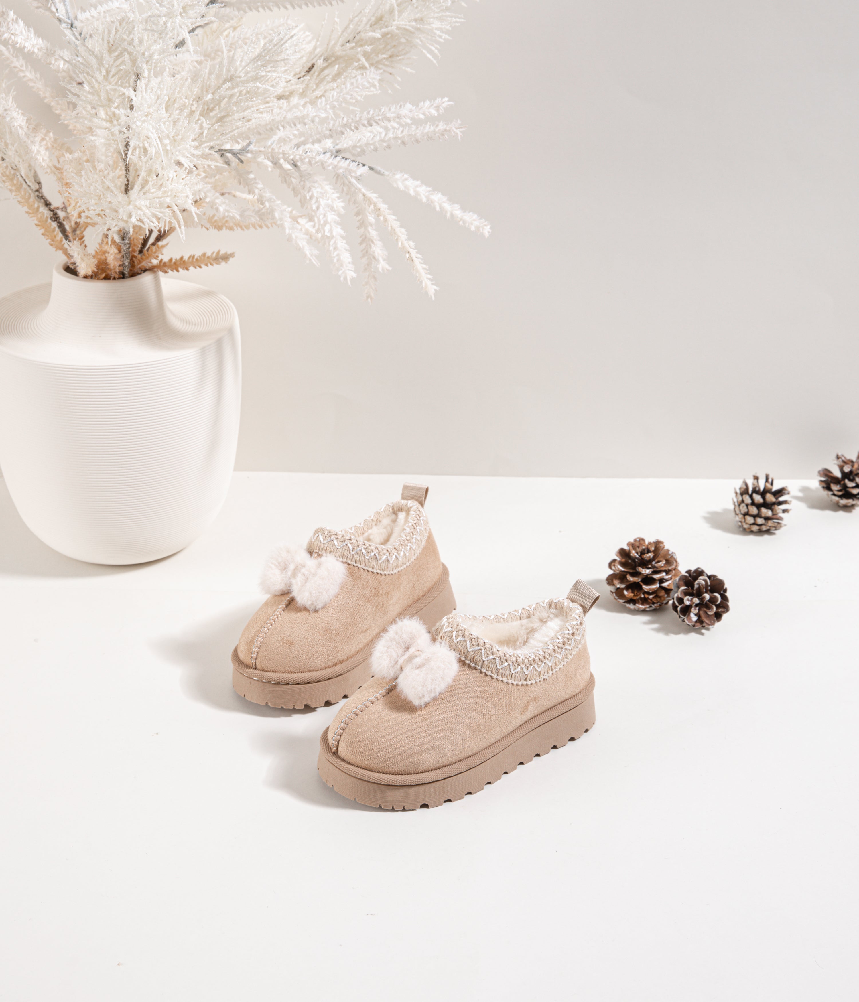 Odette Beige with Bow Tie