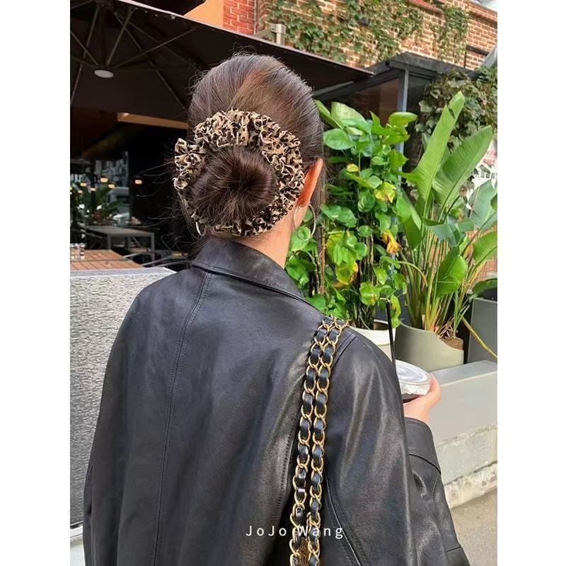 Chouchou Chiffon Léopard