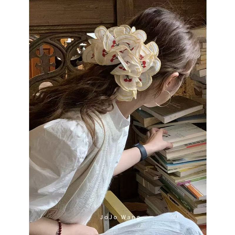 Chouchou Chiffonnée Cerises