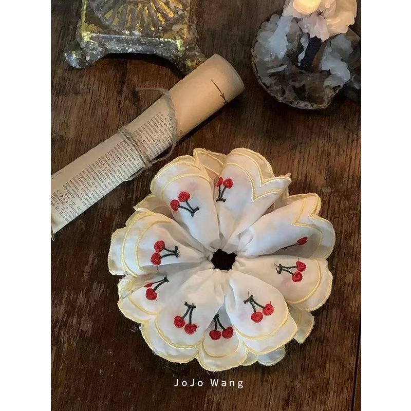 Chouchou Chiffonnée Cerises