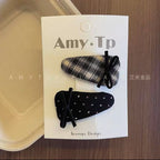 Barrettes Goutte D'Eau Nœud De Papillon