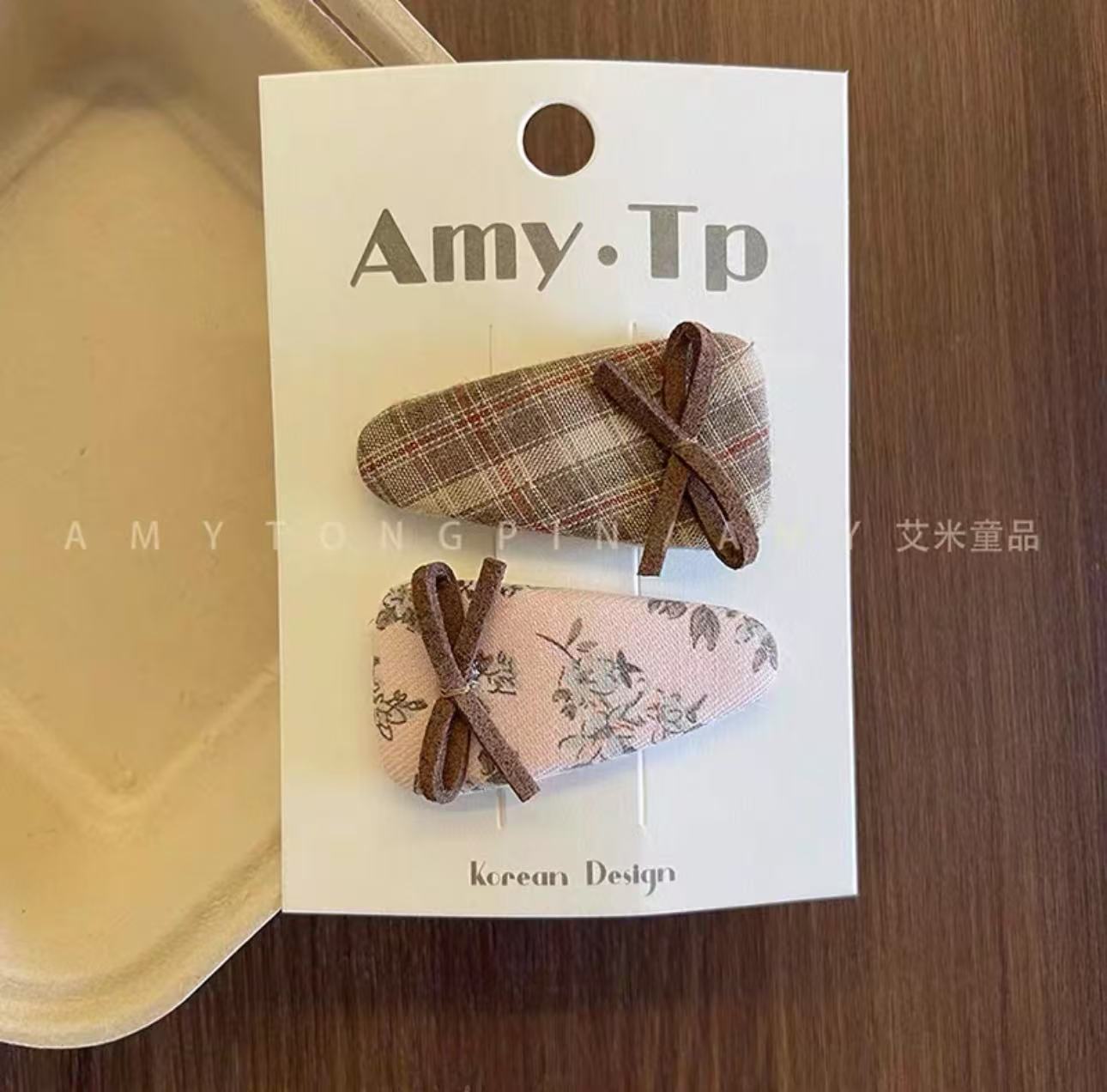 Barrettes Goutte D'Eau Nœud De Papillon
