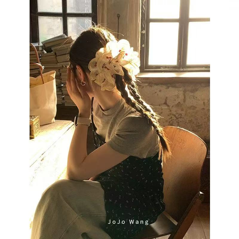 Chouchou Chiffonnée Cerises