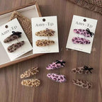 Barrettes Léopard Velour