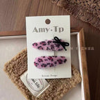 Barrettes Léopard Velour