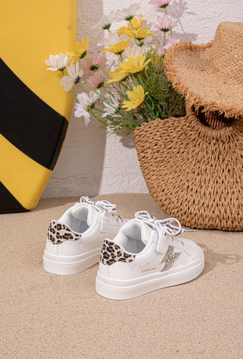 Mimi White Glitter Leopard