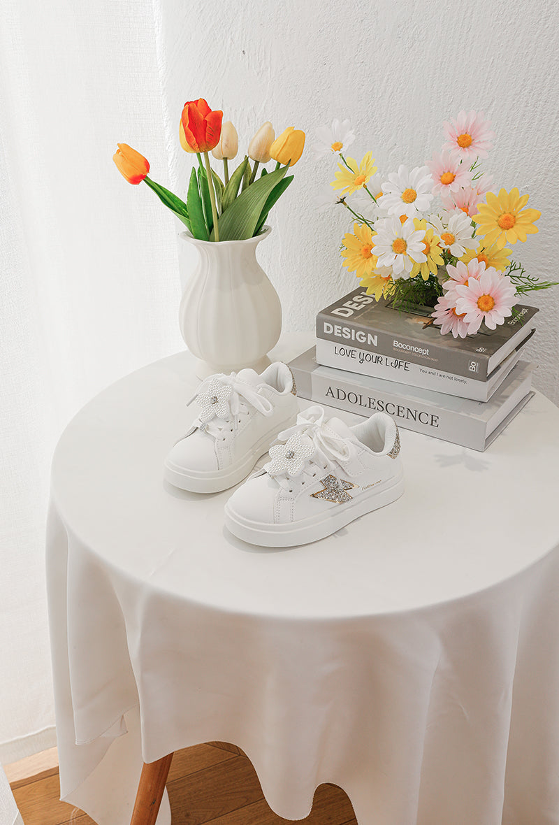 Mimi Blanc Dorée Pailletée Avec Accessoire