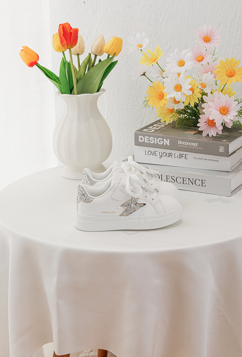 Mimi Blanc Dorée Pailletée Avec Accessoire