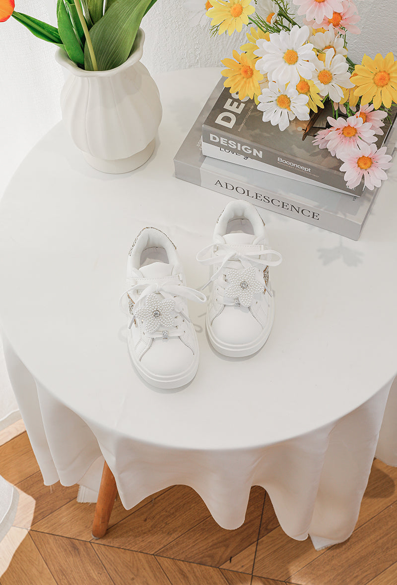 Mimi Blanc Dorée Pailletée Avec Accessoire