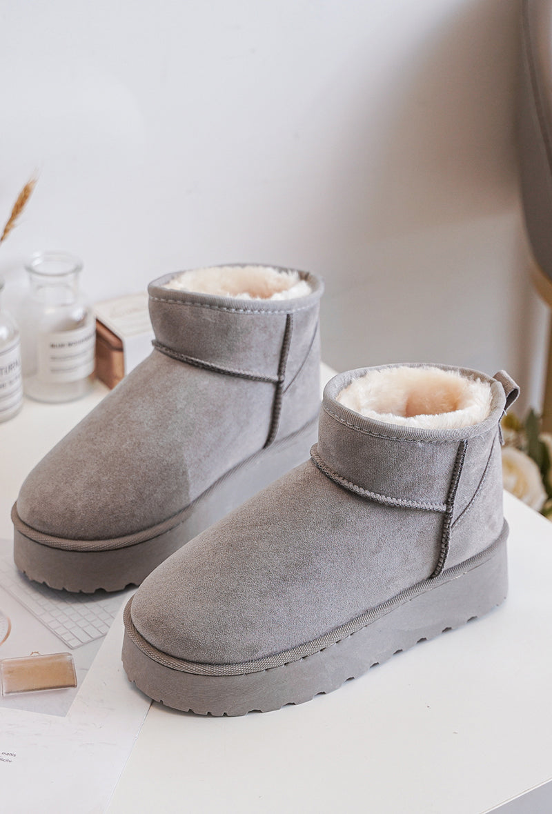 Ogg Basse Compensé Gris Pour Femme